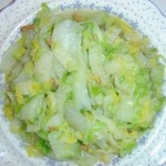 kapusta z suszonymi krewetkami